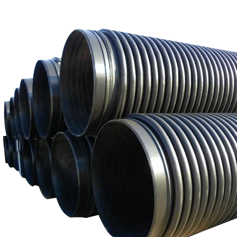 Tubo corrugato carati rinforzato in HDPE Standard ISO4427/IPS/DIPS Dimensioni DN225-DN800 o personalizzate